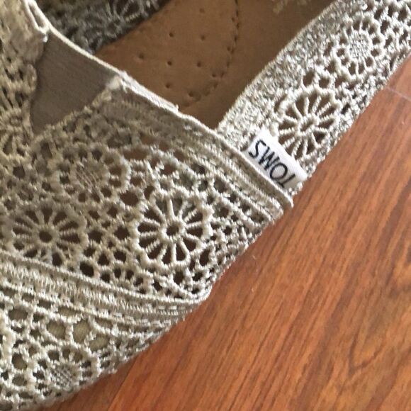 Toms Gray lace espadrilles size 8 - Picture 2 of 8